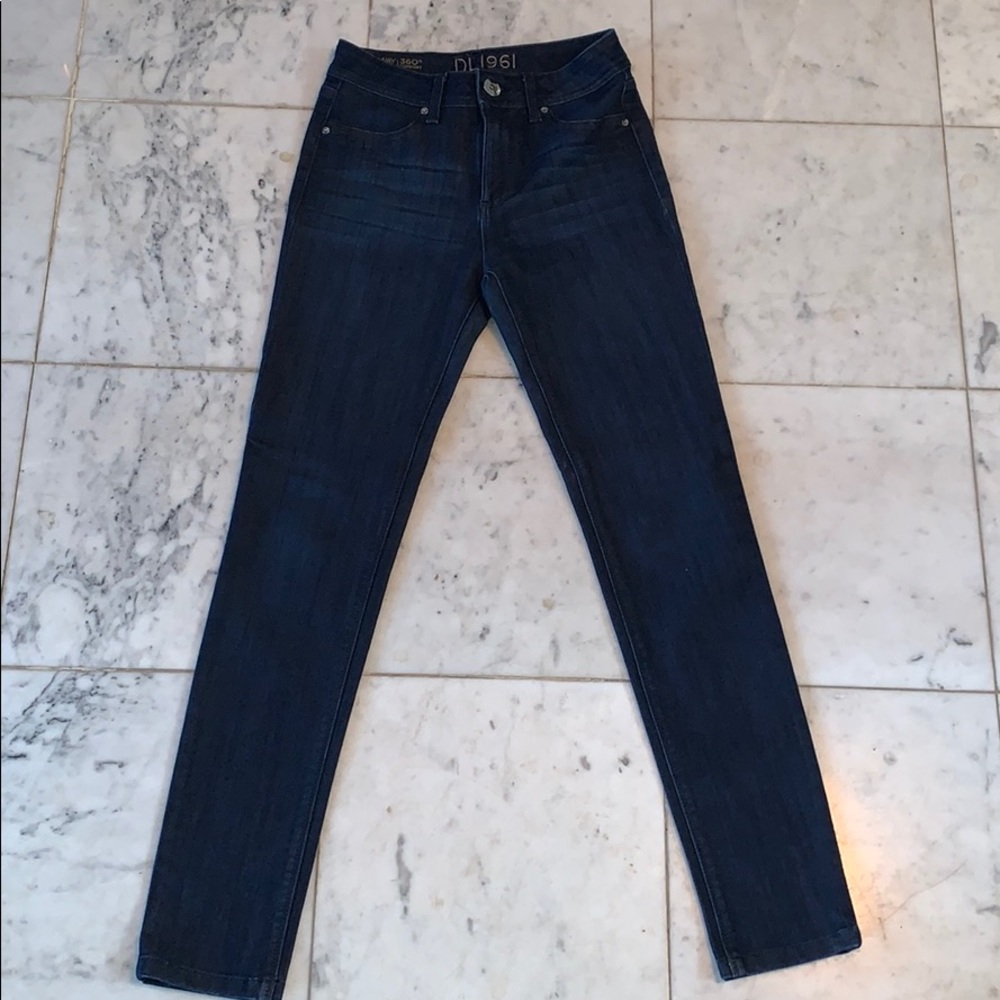 DL 1961 dark blue denim, skinny jeans size 25